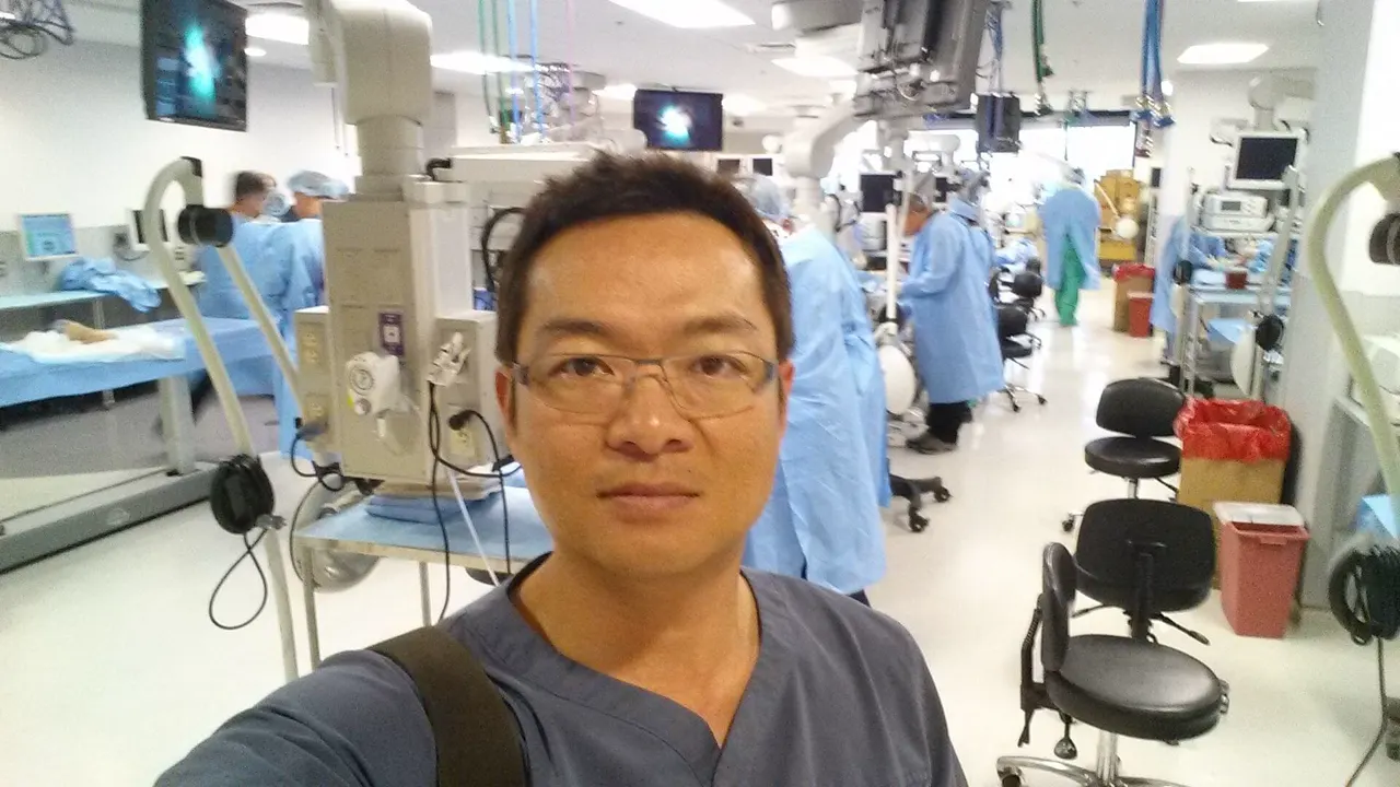 Dr. TJ Ahn learning MIFAS in the OR