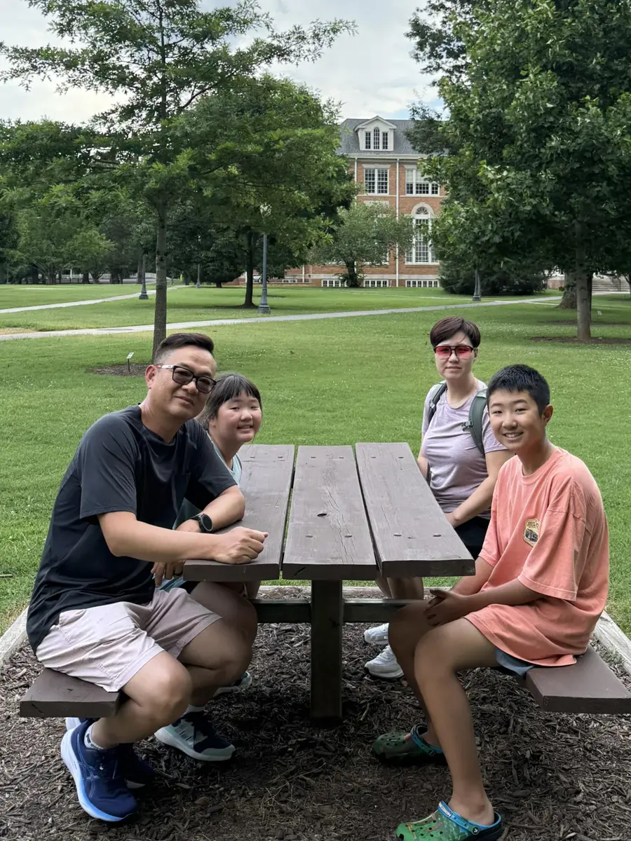 Dr. TJ Ahn's wife and two kids